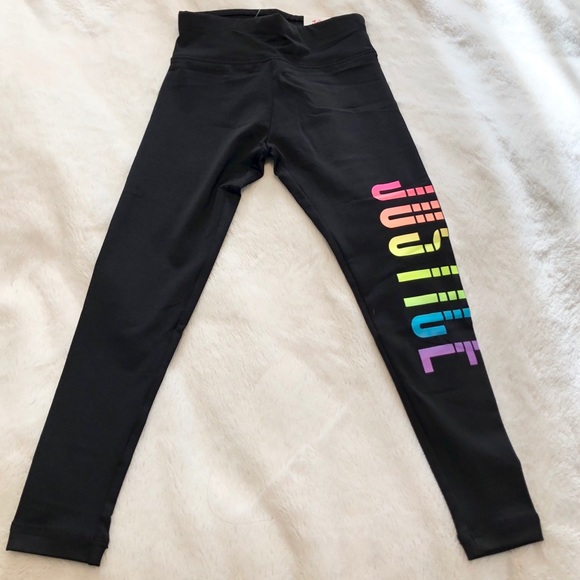 🆕Justice Girl’s Rainbow Graphic Leggings - Picture 5 of 7